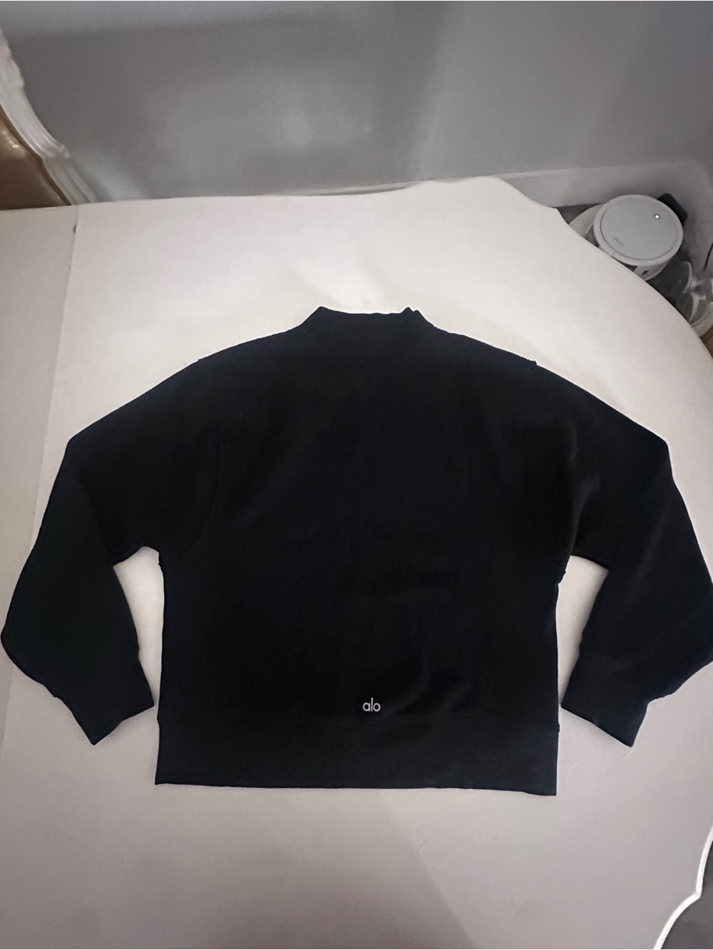Alo Yoga Black Mock Neck Sweatshirt - Size Small